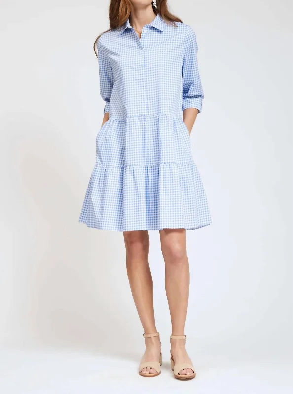 Women's Office Outfit Hannah Gingham Dress In Multi