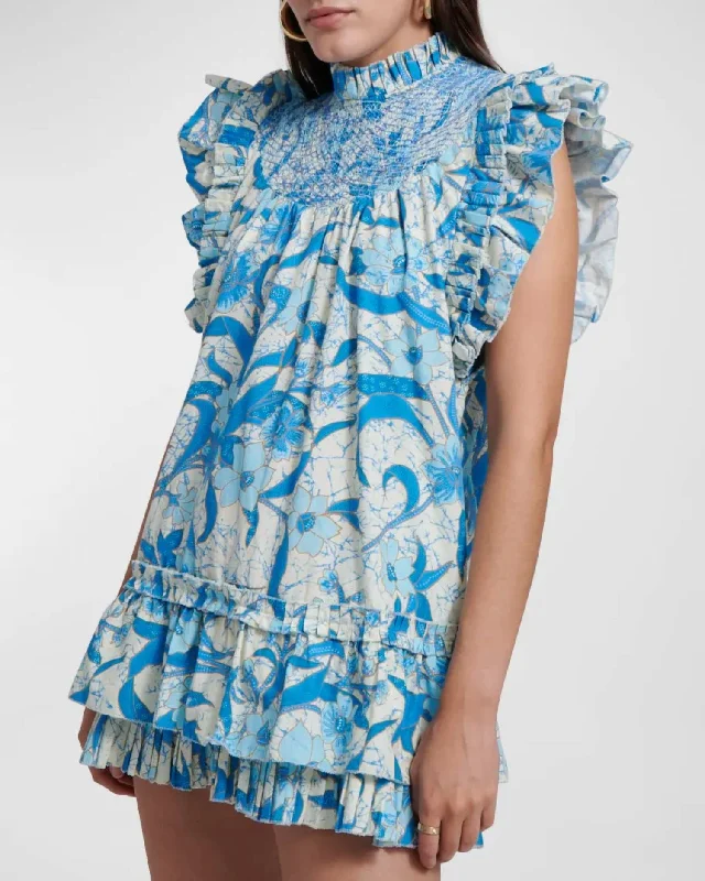 Women's Clothes And Apparel Sets Katherine Dress In Priya Blue Print