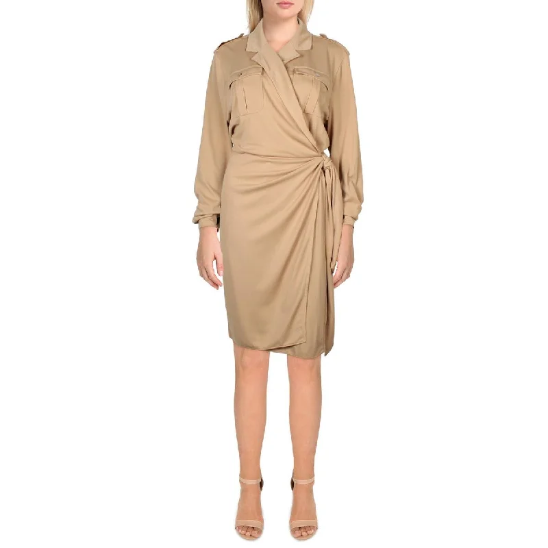 Women's Formal Clothes Womens Polyester Wrap Dress