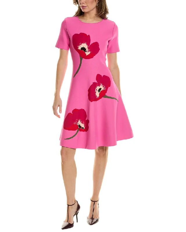 Women's Timeless Attire Carolina Herrera Jacquard Fit & Flare Dress