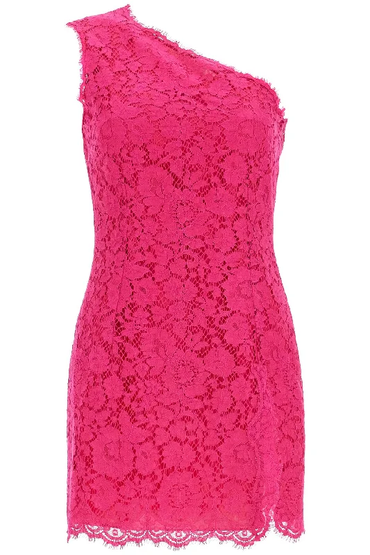 Relaxed Style Dolce & Gabbana Women's Short Shocking pink Lace Dress