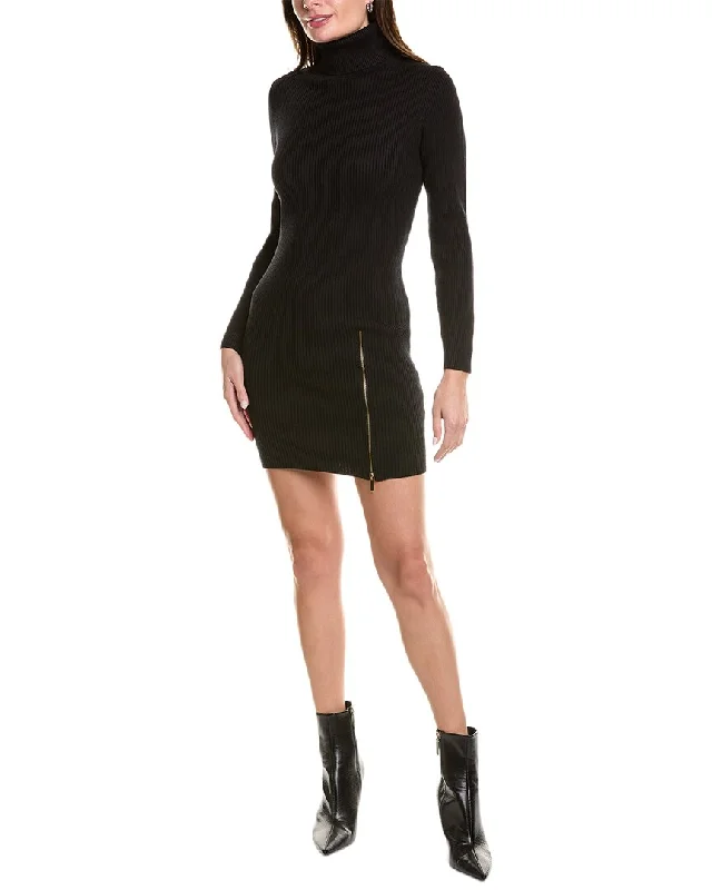 Women's Fashion-Forward Apparel ANNA KAY Zipper Wool-Blend Sweaterdress