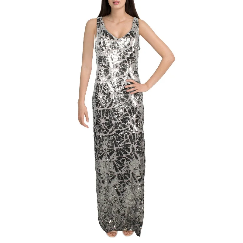 Women's Versatile Apparel Womens Sequined Maxi Evening Dress