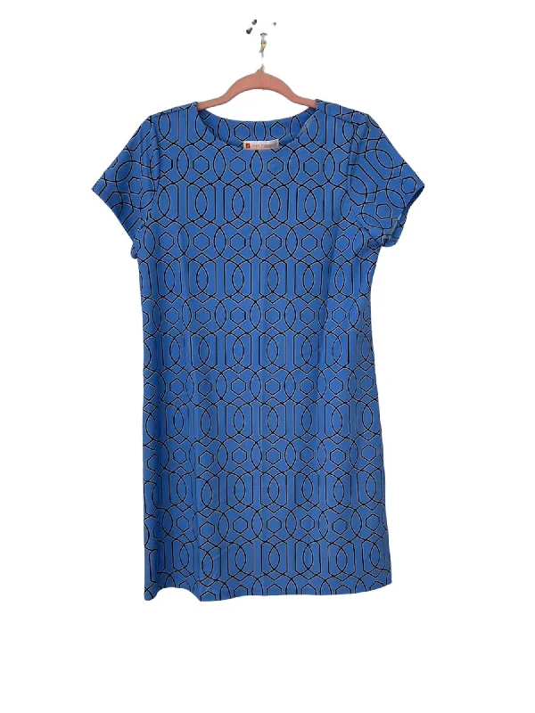 Women's High-Fashion Outfit Ella Dress In Garden Gate Periwinkle Navy