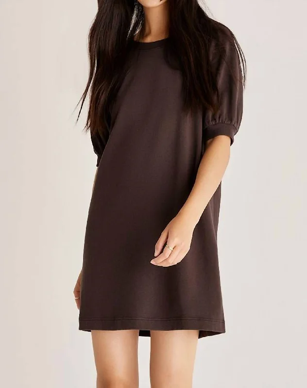 Women's Seasonal Attire Gianna Terry Dress In Black