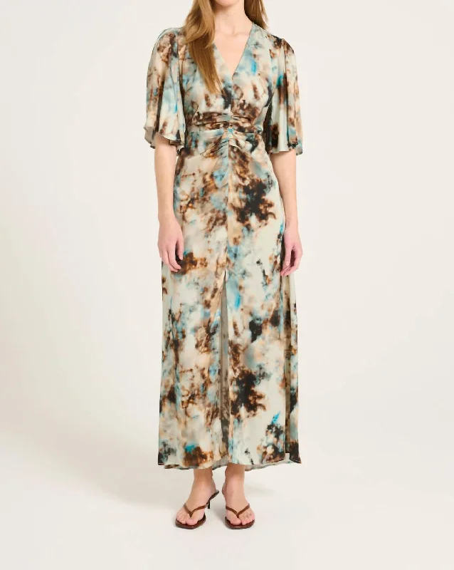 Women's Everyday Garments Reena Dress In Ecru/rust/aqua