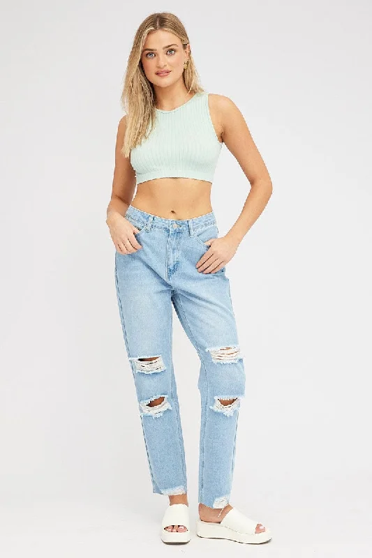 Affordable Women's Clothing Sale Online Denim Mom Jean High Rise Ripped