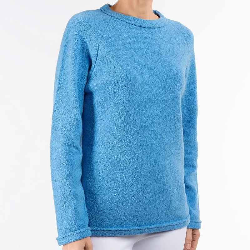 Women's Office Outfit Baseball Pullover in French Blue