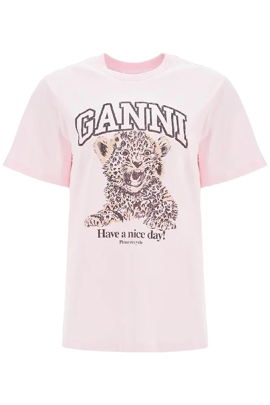 Women's Trendy Outfit Ganni Women's Leopard Print T-Shirt With