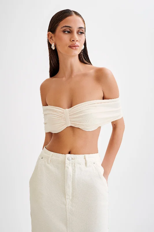 Flash Sale Online Amber Slinky Crop Top - Buttercream