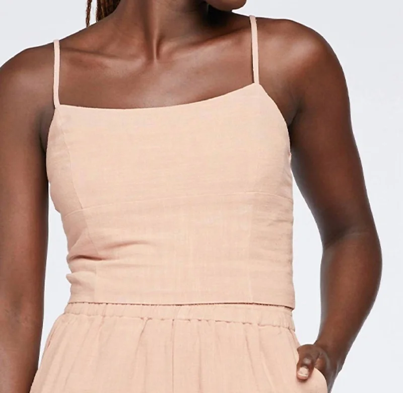 Women's Seasonal Garments Cami Crop Top In Pecan