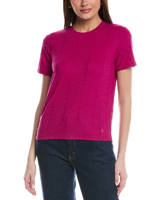 Clothing Online St. John Sleek Rib Jersey Knit Top