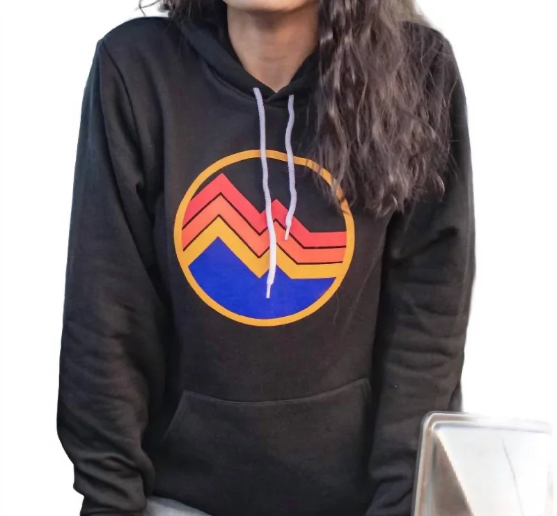 Vibrant Styles Circle Adult Hoodie In Black