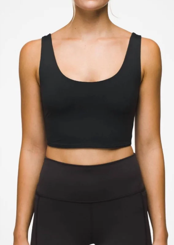 Stylish Women's Attire Luxara Reversible Crop Top In Black