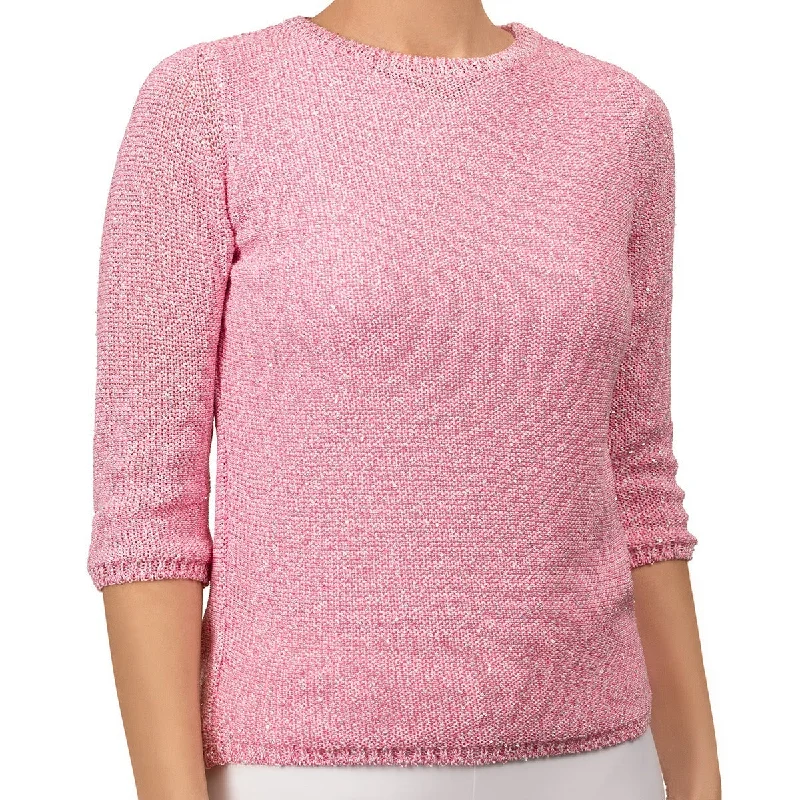 Trendy Women's Apparel Pailletami Pullover in Pale Pink