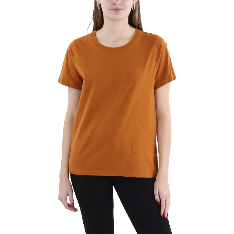 Luxury Women's Clothing Womens Solid Cotton Pullover Top