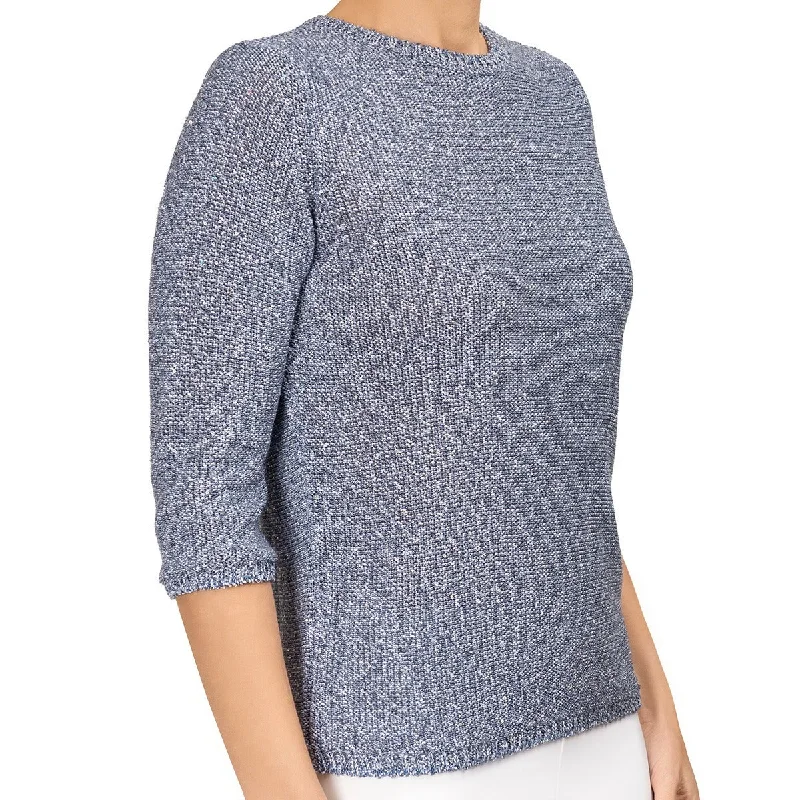 Elegant Women's Fashion Pailletami Pullover in Denim