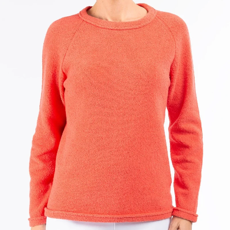 Women's Stylish Outdoor Outfit Baseball Pullover in Coral