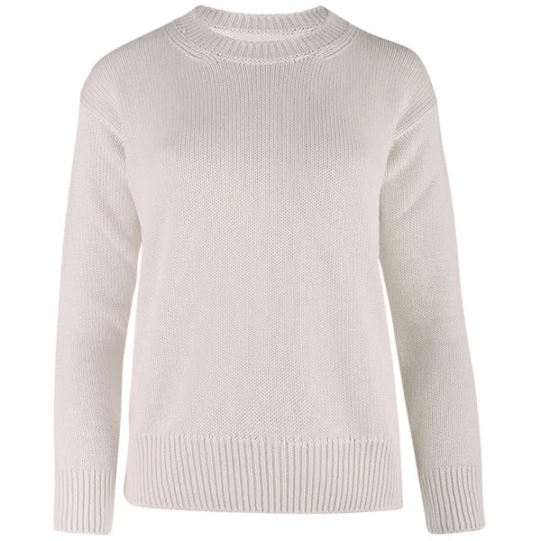 Women's High-Fashion Attire Oversized Round Neck Pullover in Stone