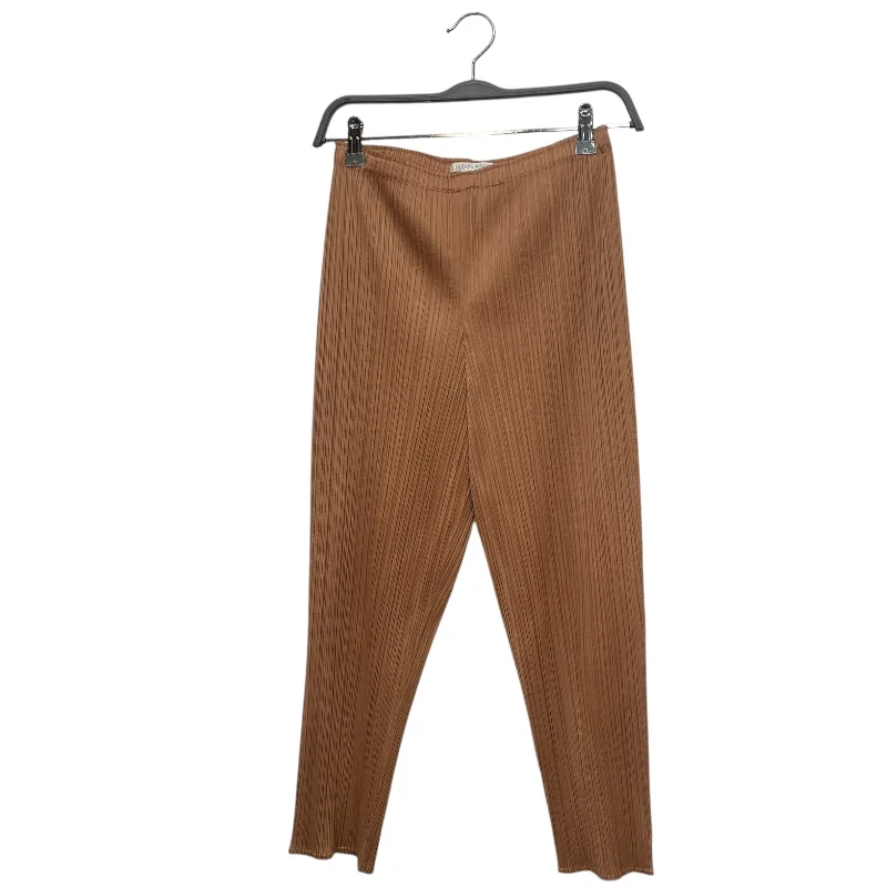 Women's Transitional Garments PLEATS PLEASE ISSEY MIYAKE/Straight Pants/5/Polyester/ORN/PLEATED TROUSERS