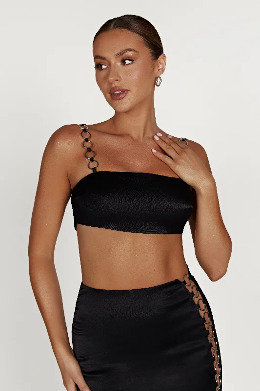 Clothing Sale Pyper Ring Crop Top - Black