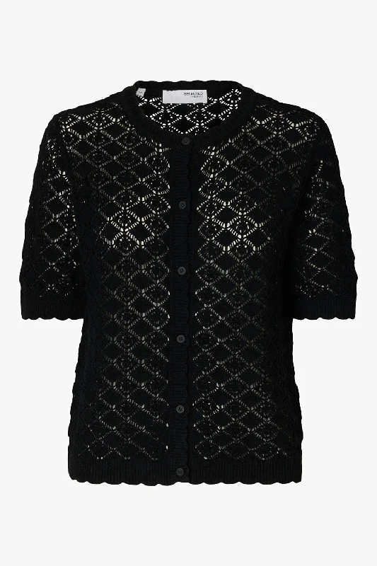 Women's Formal Event Attire Sofia Knit Cardigan Black