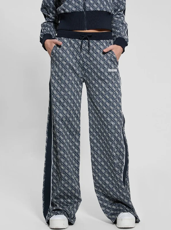 Vibrant Styles Blue Logo Sarah Wide Pant