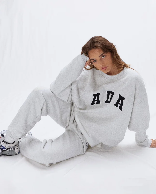 Women's Fashion Clothing ADA Oversized Sweatshirt - Light Grey Melange