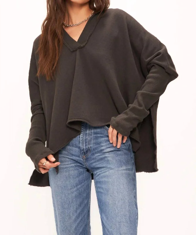 Online Boutiques Affordable Odyssey Seamed Hoodie In Black