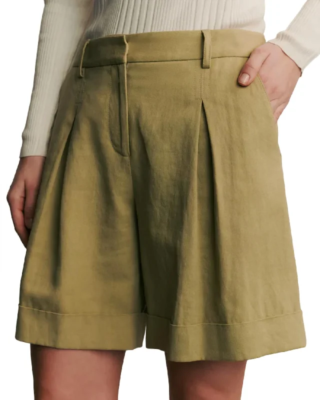 Feminine Dresses for Women in Bold Prints Thompson Shorts In Sage