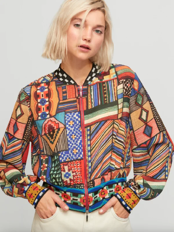 Chic Women's Clothing Online Quer Jacket - Multicolor