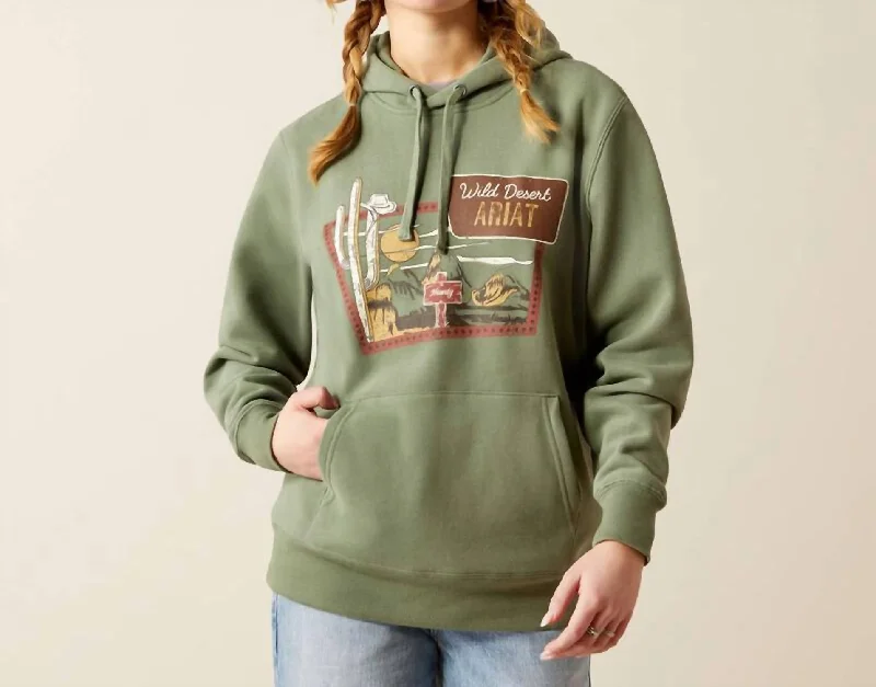 Online Boutiques Route 66 Hoodie In Sea Spray