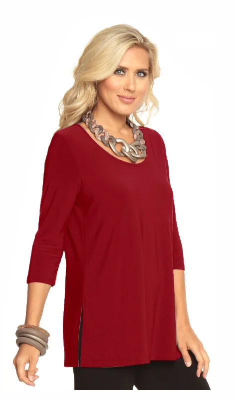 Clothes For Woman Destiny Basic Tunic - Picture Perfect