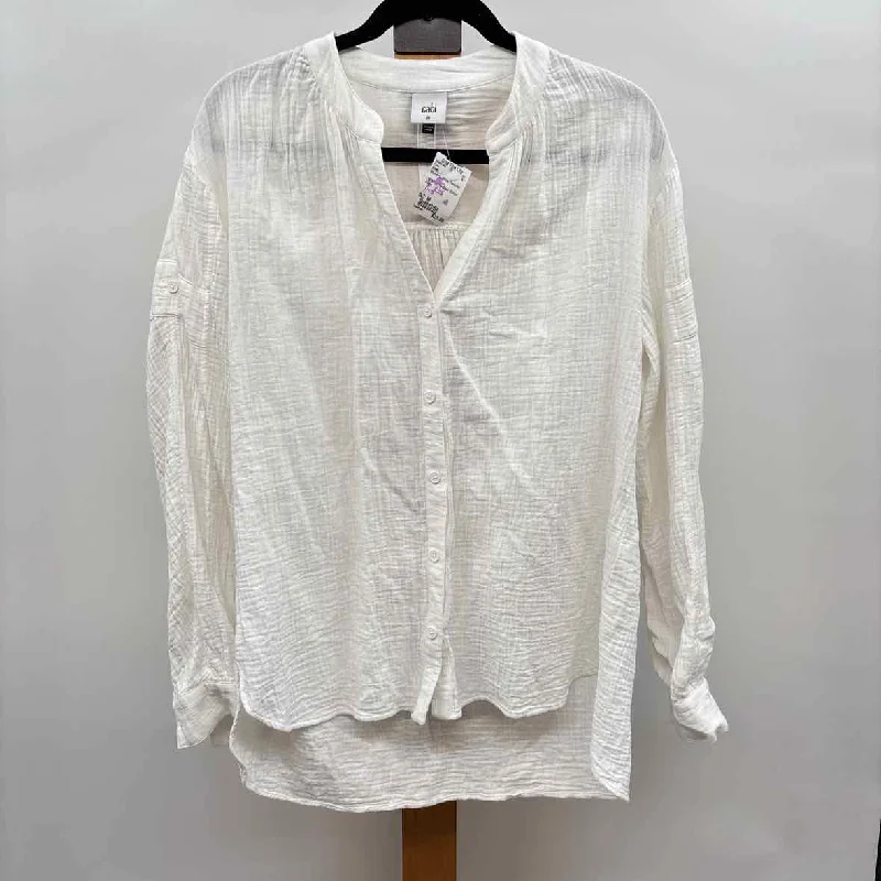 Outlet Clothing CABI Women's Size M White Textured Tunic