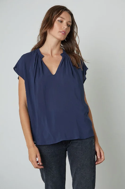 Stylish Savings SARENA CAP SLEEVE BLOUSE