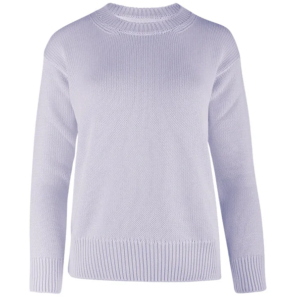 Women's Comfy Attire For Lounging Oversized Round Neck Pullover in Wisteria