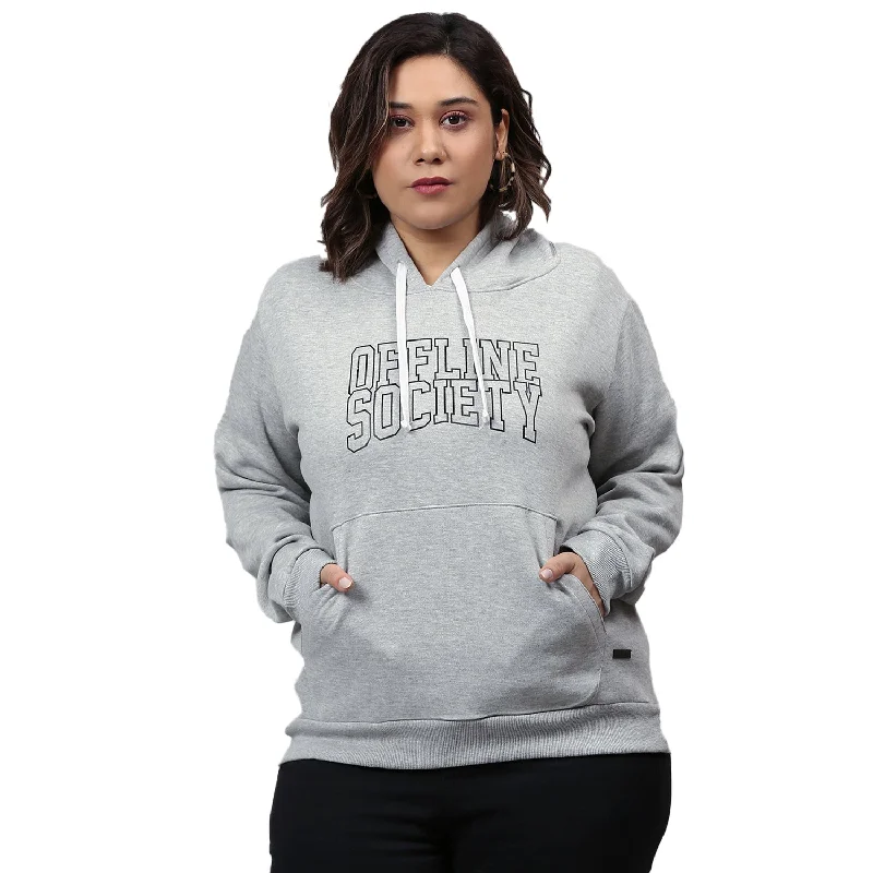 Evening Elegance Women Full Sleeve Hooded Sweatshirt