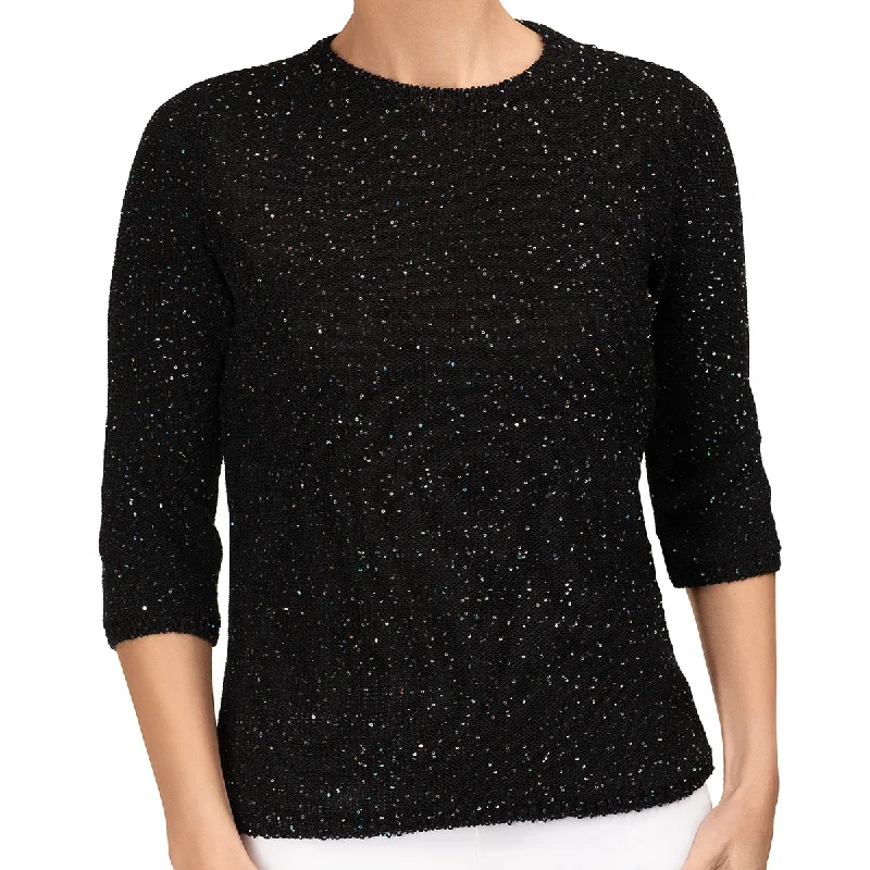 Women's Fashion Clothing Pailletami Pullover in Black