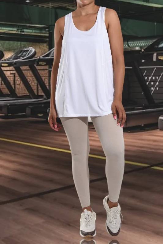 Boutique Dress Online White Activewear Vest