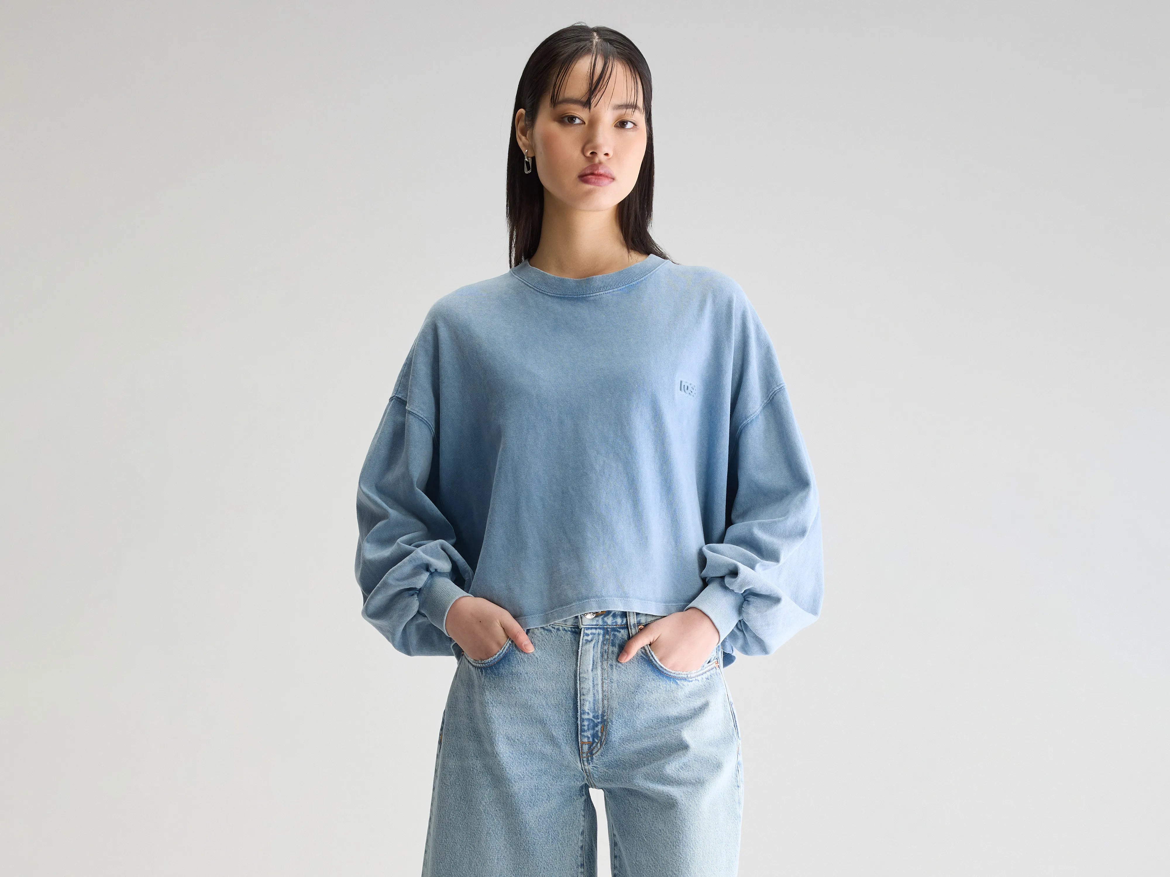 Modern Women's Outfit Franco long-sleeve t-shirt (251 / W / DENIM)