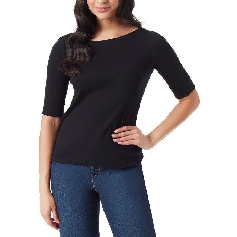 Women's Vacation Attire Womens Solid Cotton Pullover Top