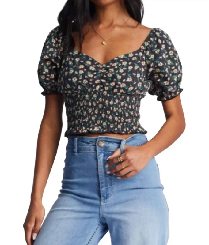 Women's Professional Garments Love Song Crop Top In Black