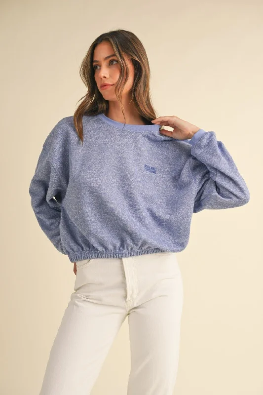 Comfortable Outfit For Women Malibu Vintage Sweatshirt - Blue Purple