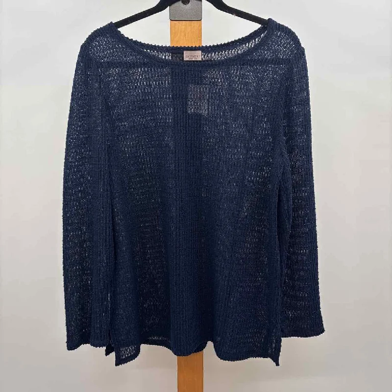 Online Shopping Boutiques Chico's Women's Size M Navy Textured Tunic