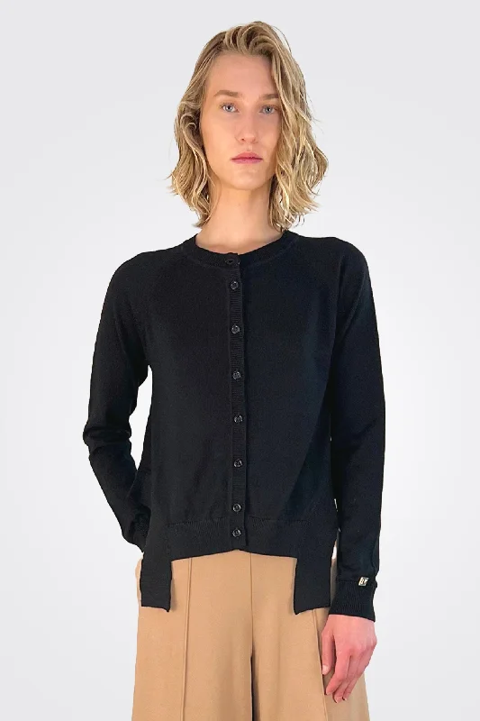 Women's Vacation Garments Hem Detail Jacket - Black