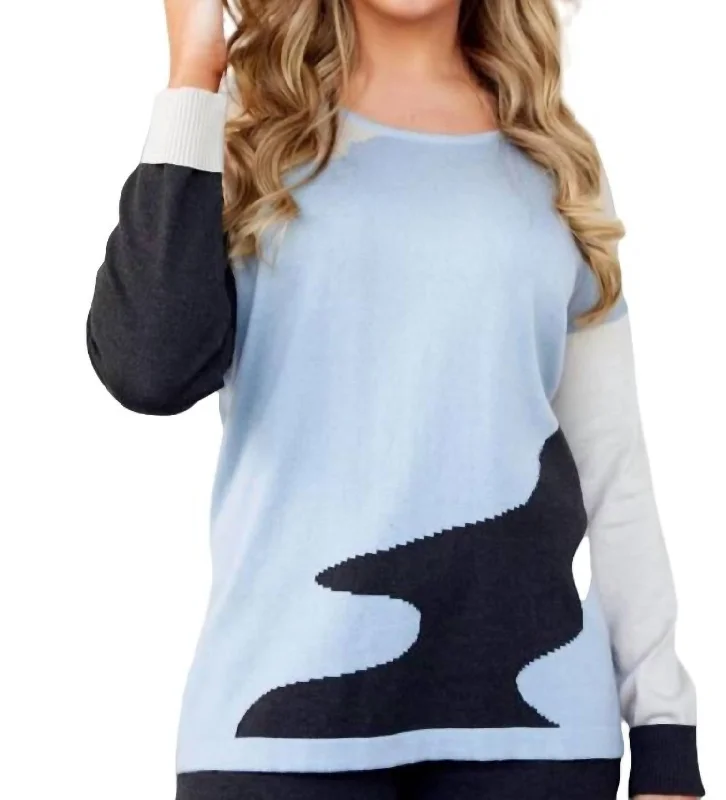 Women's Fashion Clothing Crew Neck Pullover In Camo Combo