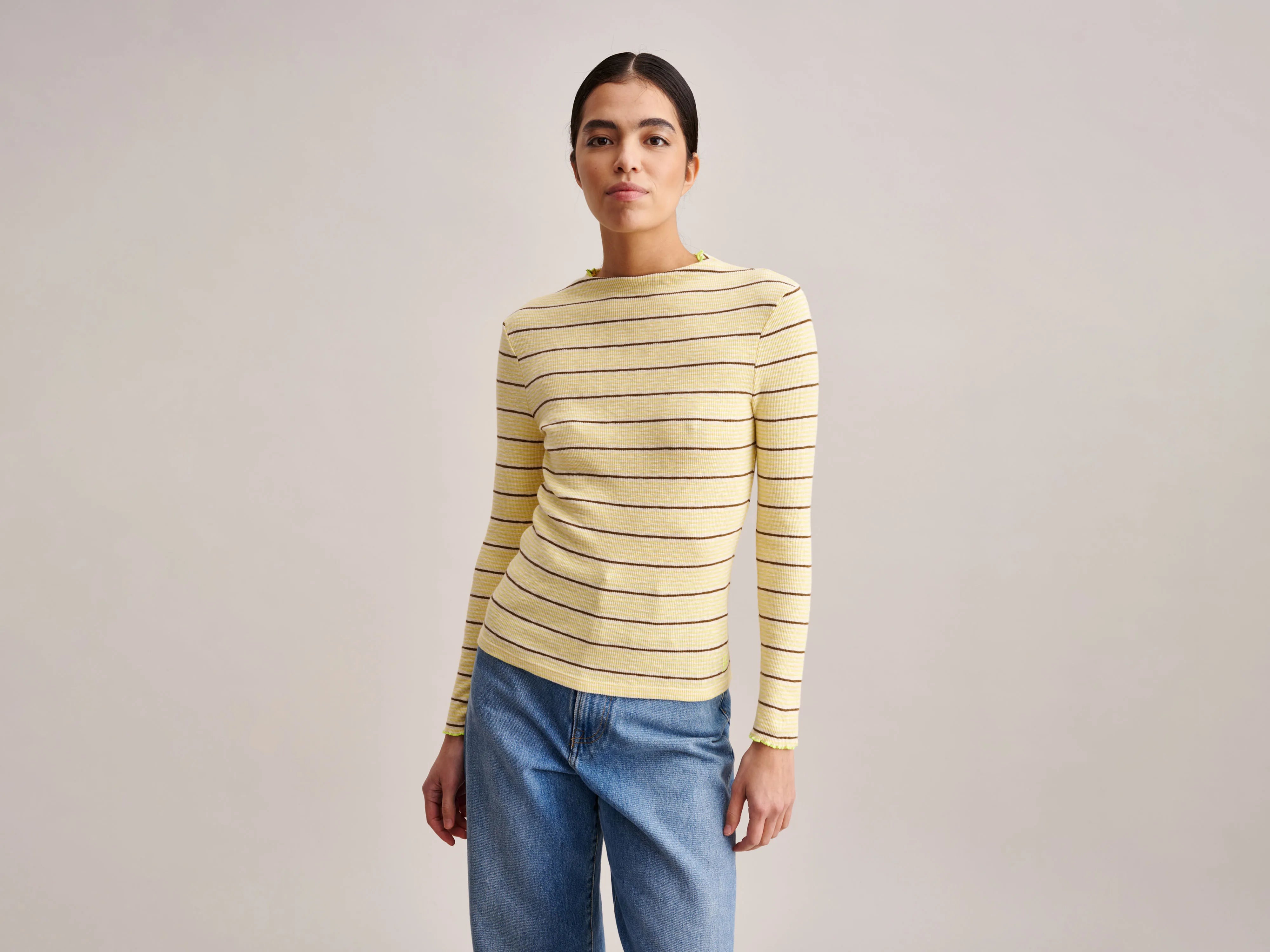 Women's High-Fashion Garments Niba T-Shirt (232 / W / STRIPE B)