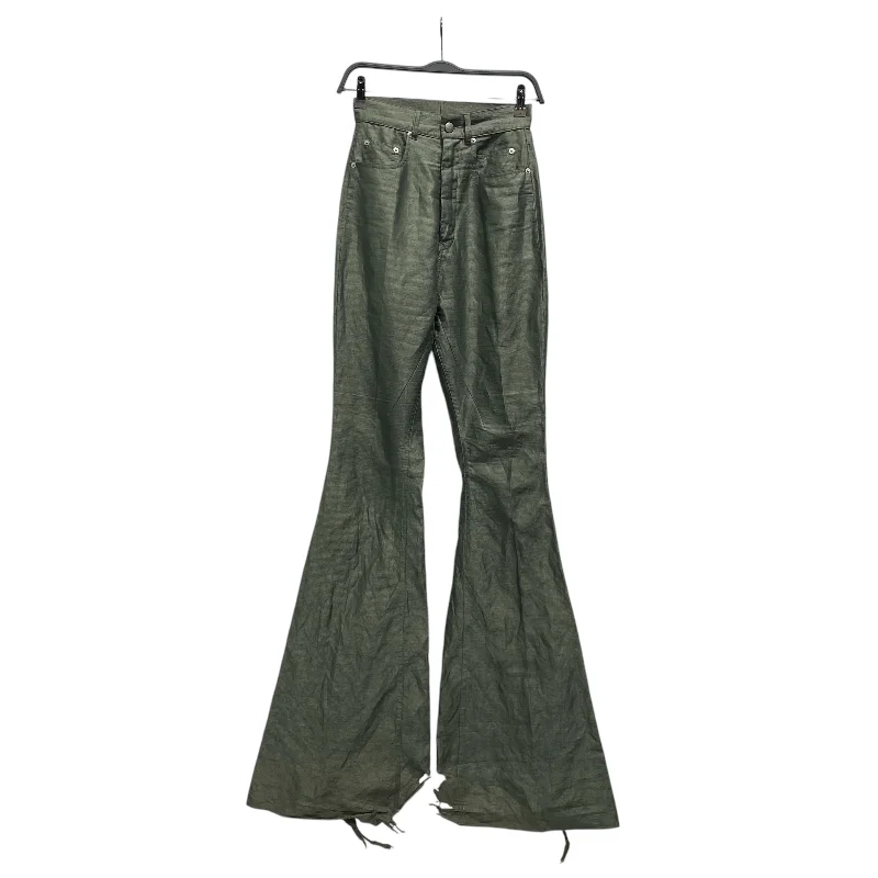 Women's Comfy Attire For Lounging Rick Owens/Bootcut Pants/25/Linen/GRN/High waist flared pants