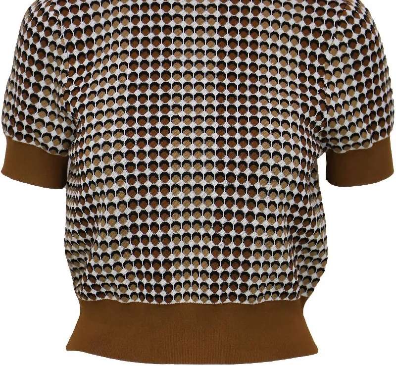 Latest Trends Lisola Knit Top In Brown Multi