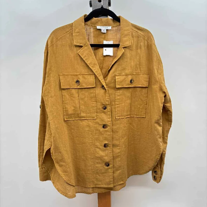 Online Boutique Stores Fav Lux Women's Size M Mustard Yellow Solid Tunic